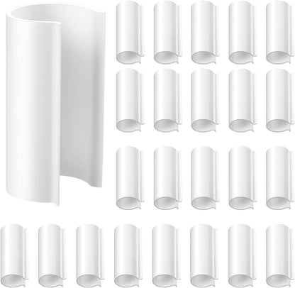 32 Pack 2.4" PVC Pipe Clips Cover Clamp, for 1/2 Inch PVC Pipe, White