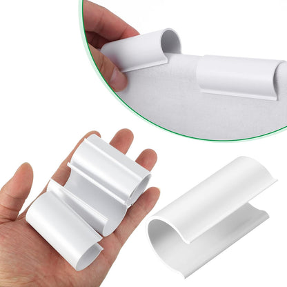 32 Pack 2.4" PVC Pipe Clips Cover Clamp, for 1/2 Inch PVC Pipe, White