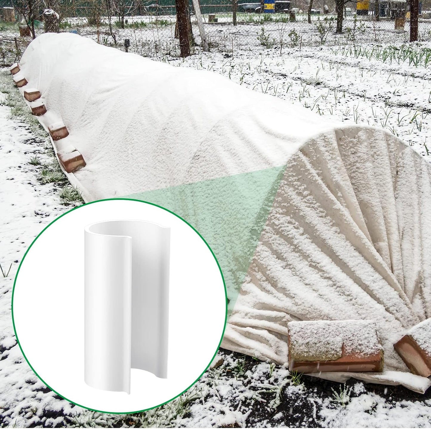32 Pack 2.4" PVC Pipe Clips Cover Clamp, for 1/2 Inch PVC Pipe, White