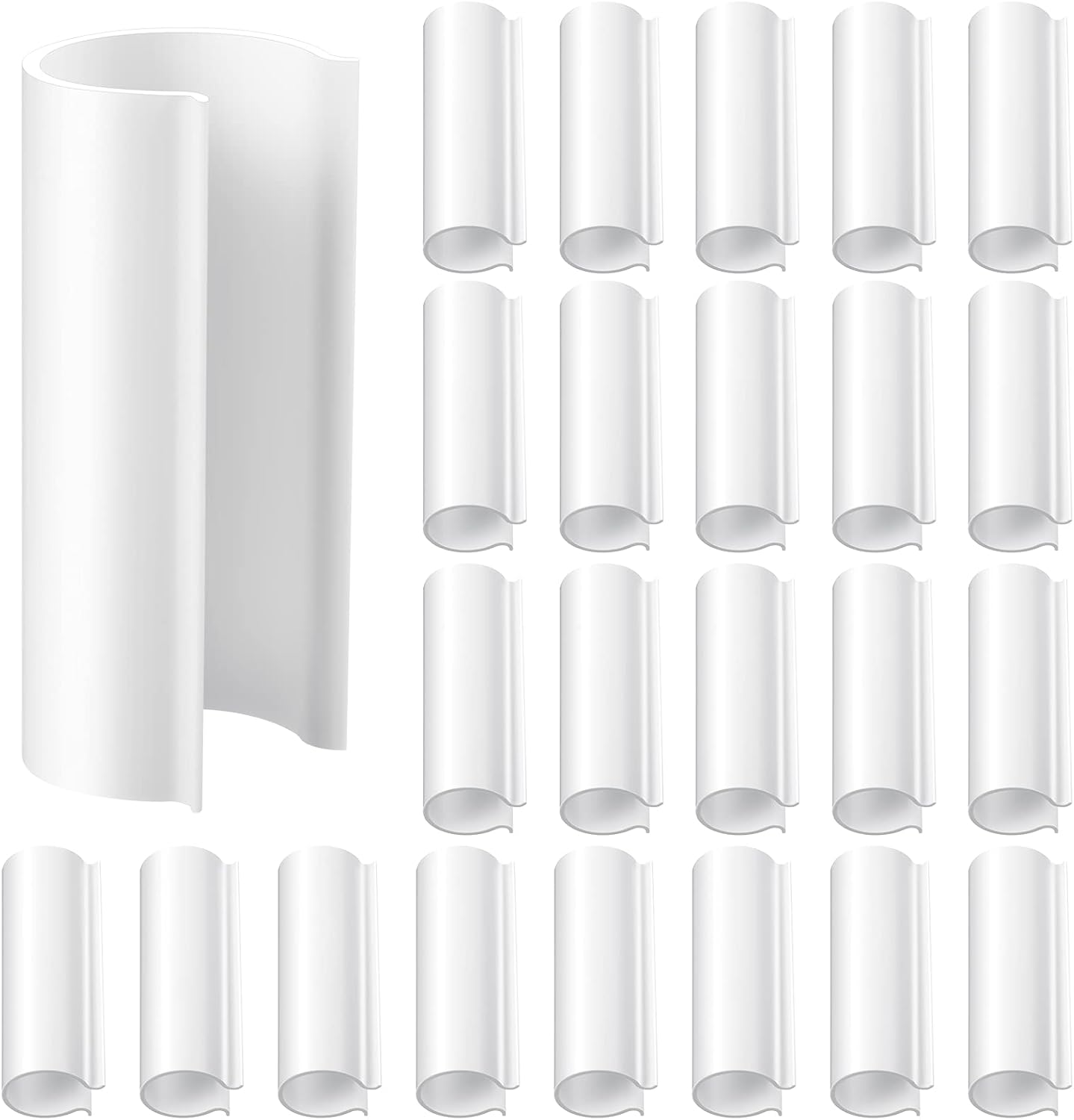 32 Pack 2.4" PVC Pipe Clips Cover Clamp, for 1/2 Inch PVC Pipe, White