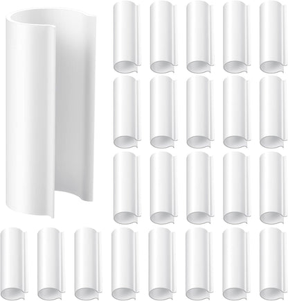 32 Pack 2.4" PVC Pipe Clips Cover Clamp, for 1/2 Inch PVC Pipe, White