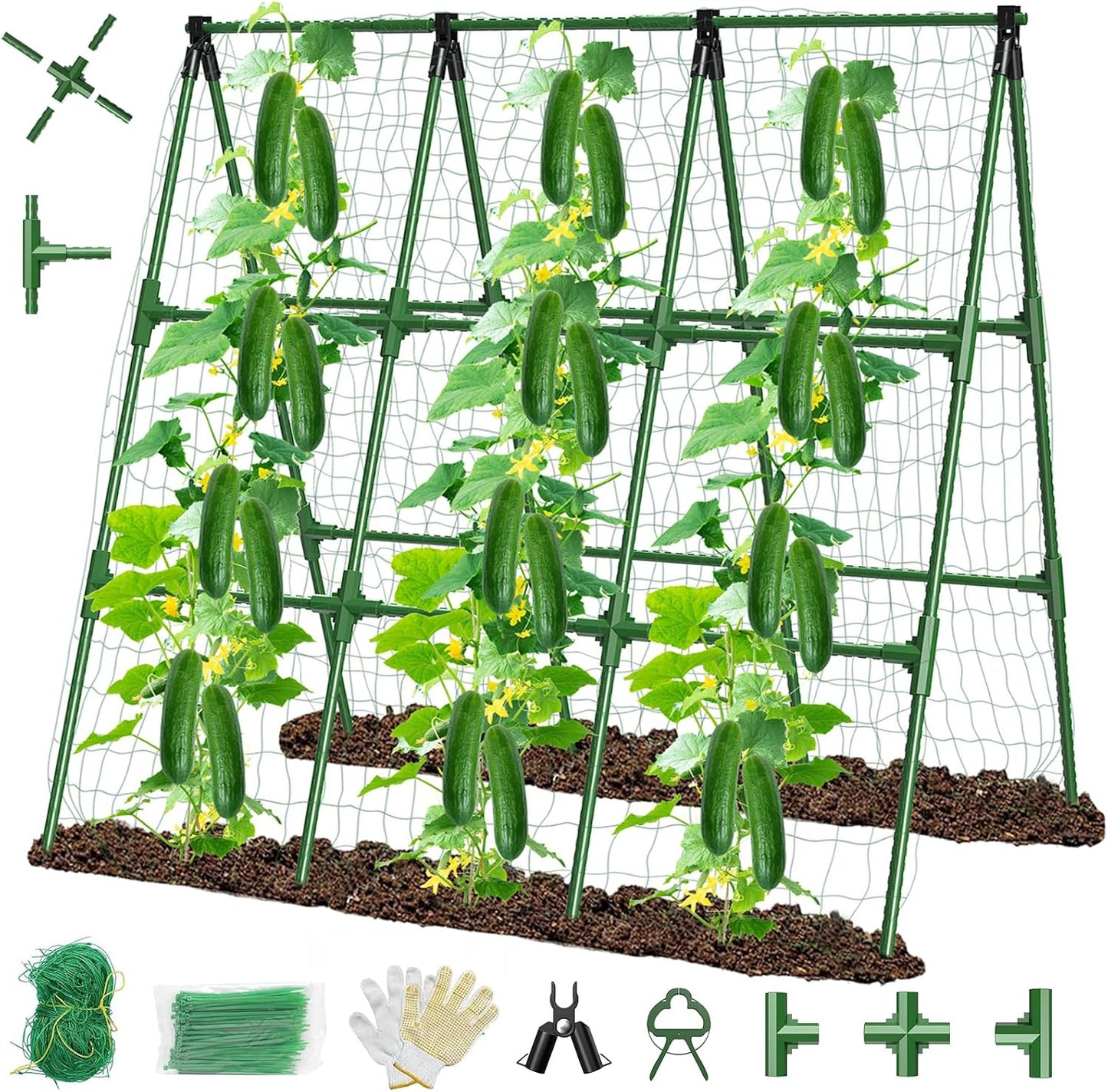 51"x 53" Cucumber Trellis for Raised Bed,Adjust A-Frame Trellis