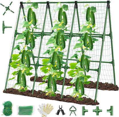 51"x 53" Cucumber Trellis for Raised Bed,Adjust A-Frame Trellis