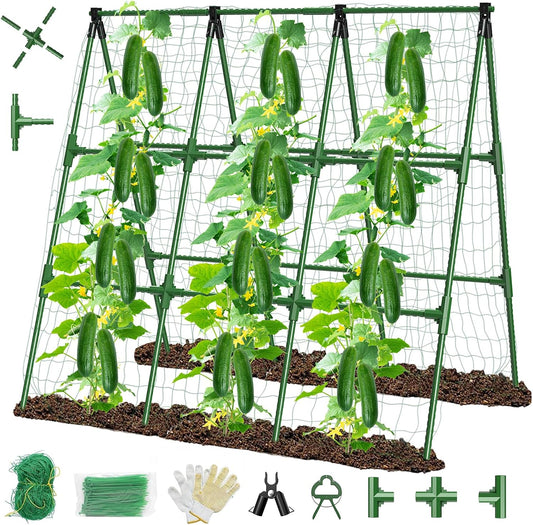 51"x 53" Cucumber Trellis for Raised Bed,Adjust A-Frame Trellis