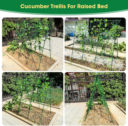51"x 53" Cucumber Trellis for Raised Bed,Adjust A-Frame Trellis