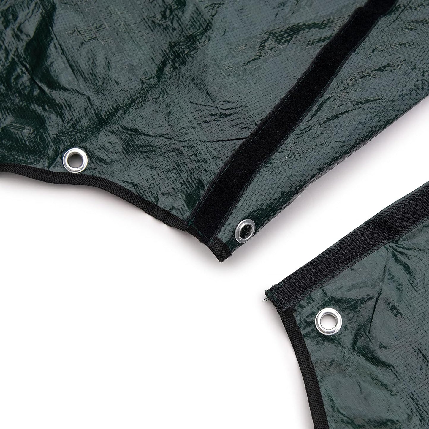 Landscape Tarp 8x8ft - 22" Center Hole to Fasten Around Trees and Shrubs - Complete with Garden Stakes