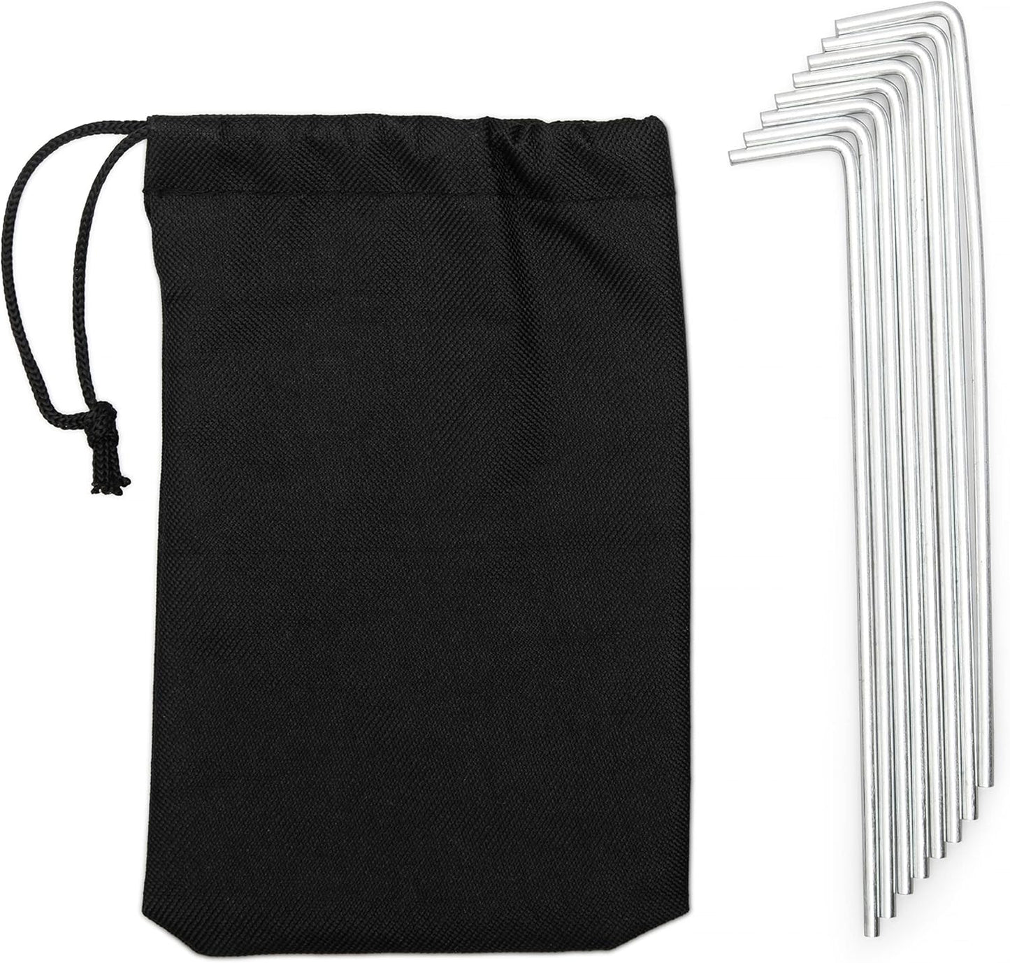 Landscape Tarp 8x8ft - 22" Center Hole to Fasten Around Trees and Shrubs - Complete with Garden Stakes