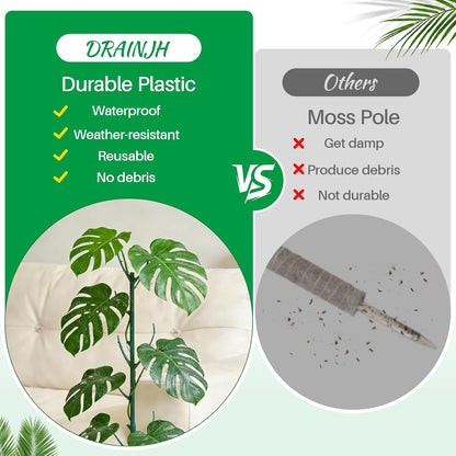 Monstera Plant Support Stakes, 30 Pcs Stackable Plant Support Stakes Sticks Poles for Indoor & Outdoor Plants, Climbing and Potted Plants, Stem Supports, Pothos