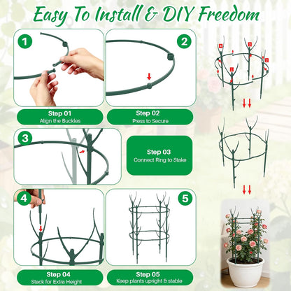 Monstera Plant Support Stakes, 30 Pcs Stackable Plant Support Stakes Sticks Poles for Indoor & Outdoor Plants, Climbing and Potted Plants, Stem Supports, Pothos