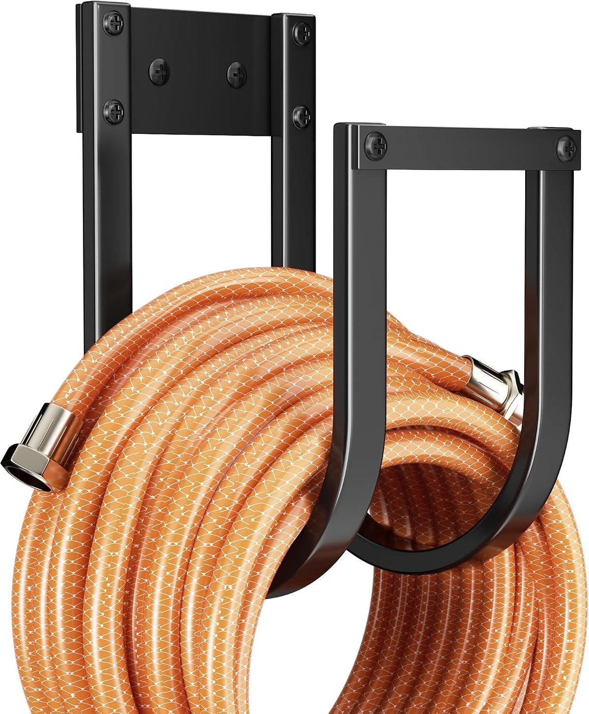Garden Hose Holder Wall Mount - Metal Water Hose Hanger for Outside, Durable Hook for Garden, Garage, or Yard Storage