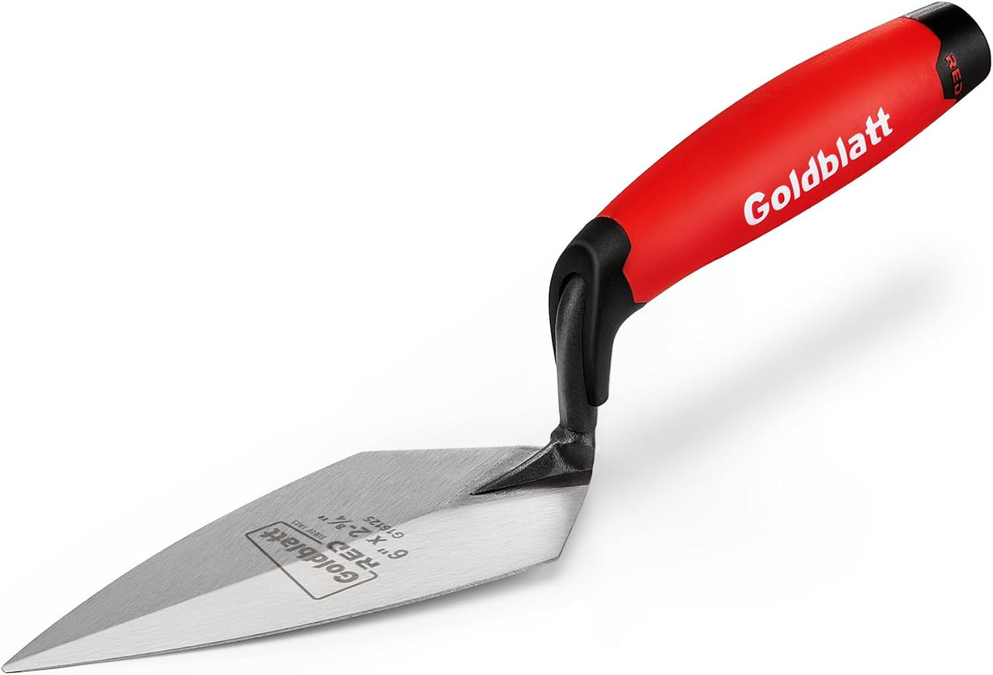 RED Pointing Trowel, 6" x 2-3/4" Upgraded Ground Blade