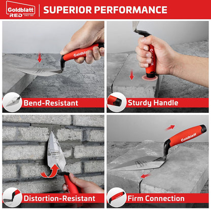 RED Pointing Trowel, 6" x 2-3/4" Upgraded Ground Blade