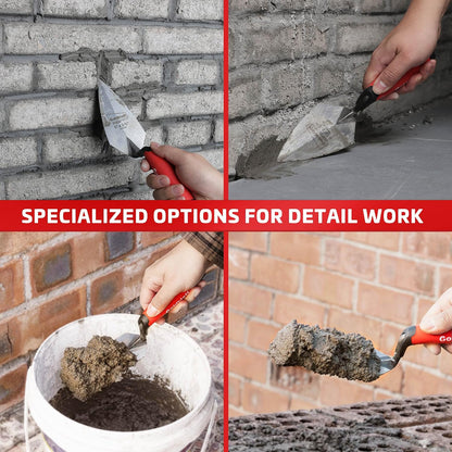 RED Pointing Trowel, 6" x 2-3/4" Upgraded Ground Blade