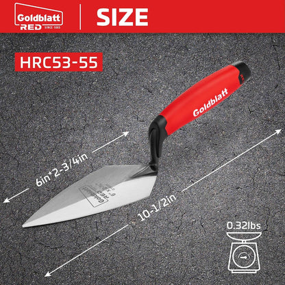 RED Pointing Trowel, 6" x 2-3/4" Upgraded Ground Blade