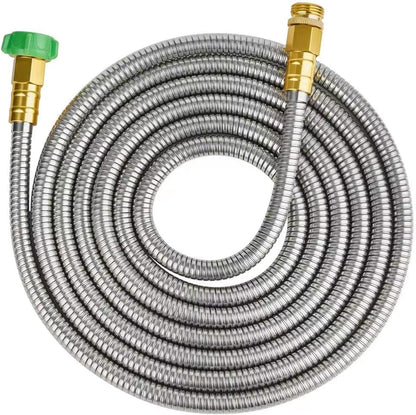 20ft Stainless Steel Garden Hose, Leakproof, No Kink,F/M Connector