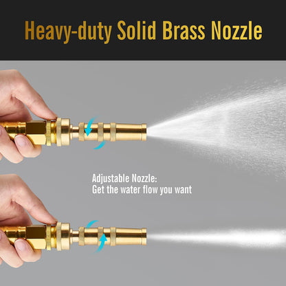 20ft Stainless Steel Garden Hose, Leakproof, No Kink,F/M Connector