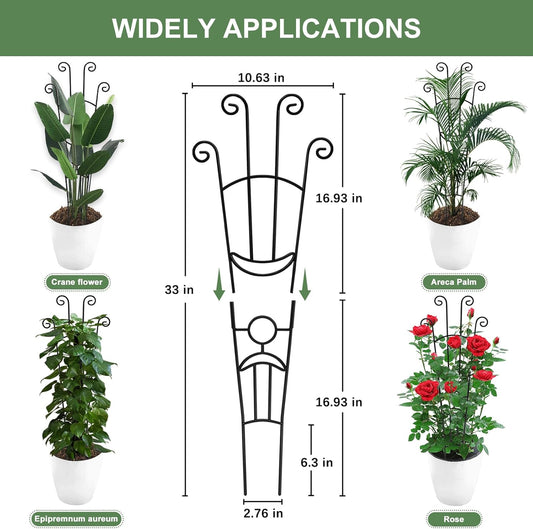 32.6in Monstera Plant Support Trellis for Indoor Plants, 2P
