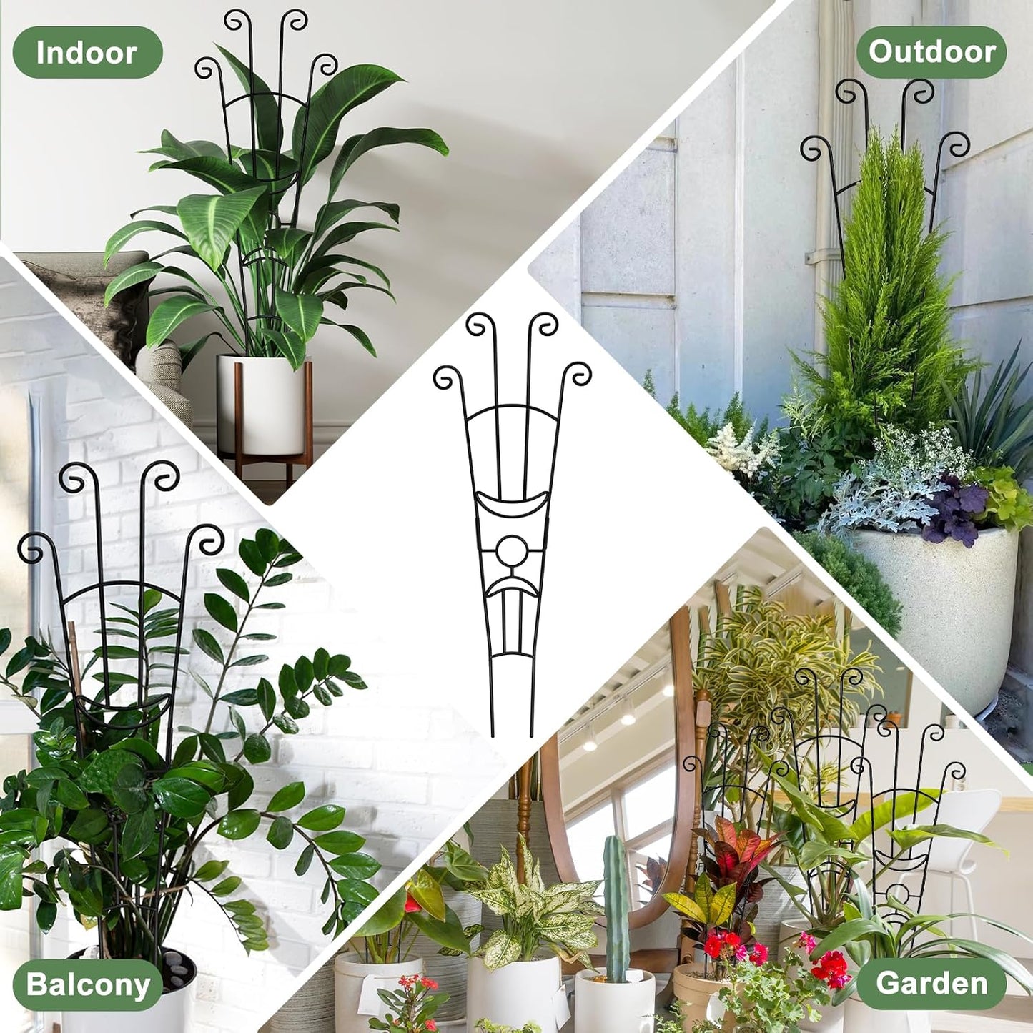 32.6in Monstera Plant Support Trellis for Indoor Plants, 2P