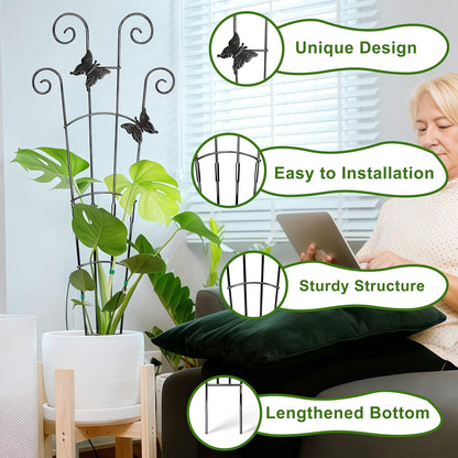 32.6in Monstera Plant Support Trellis for Indoor Plants, 2P
