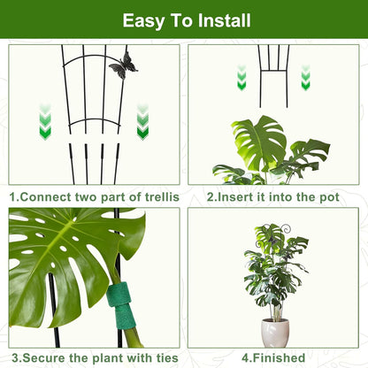32.6in Monstera Plant Support Trellis for Indoor Plants, 2P