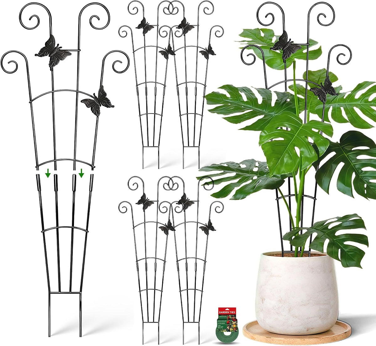 32.6in Monstera Plant Support Trellis for Indoor Plants, 2P