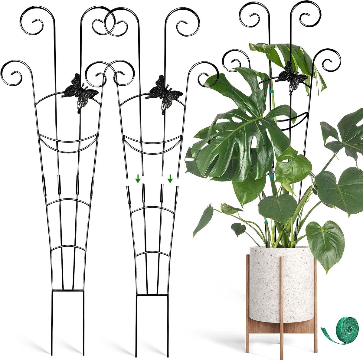 32.6in Monstera Plant Support Trellis for Indoor Plants, 2P