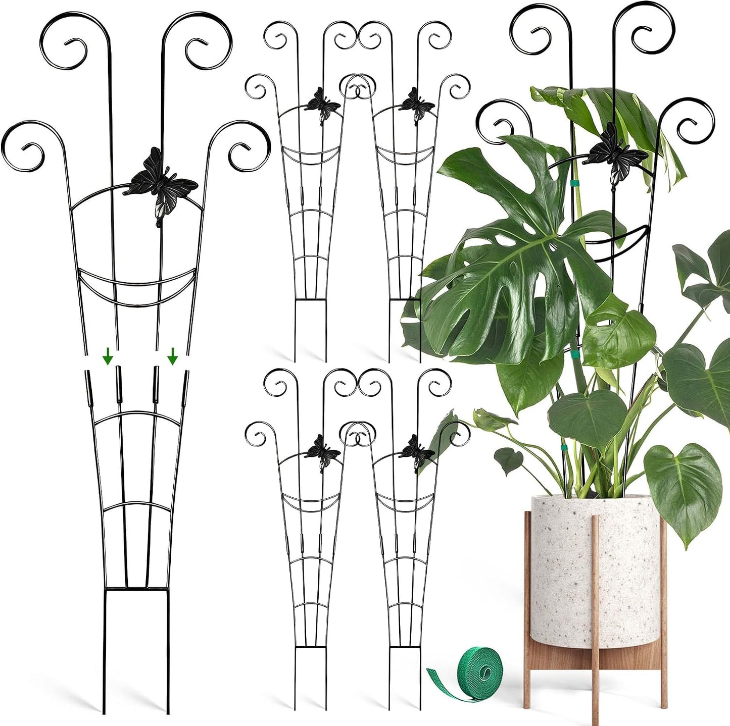 32.6in Monstera Plant Support Trellis for Indoor Plants, 2P