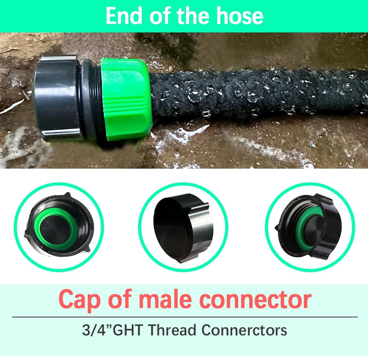 1/2" Soaker Hose and Garden Hose Fittings: Female and Male Connectors, Valves, and Straight Connectors