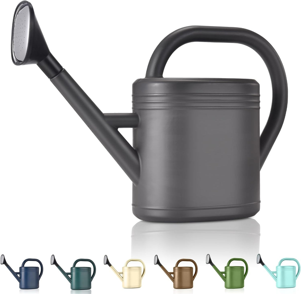 Watering Can 1 Gallon for Indoor Plants, Garden, Outdoor Plant House Flower, Gallon Large Long Spout with Sprinkler Head (Blue)