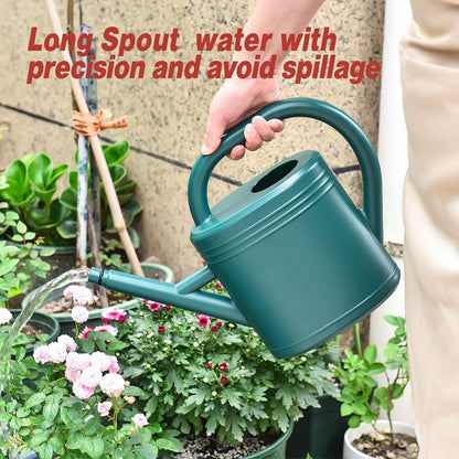 Watering Can 1 Gallon for Indoor Plants, Garden, Outdoor Plant House Flower, Gallon Large Long Spout with Sprinkler Head (Blue)