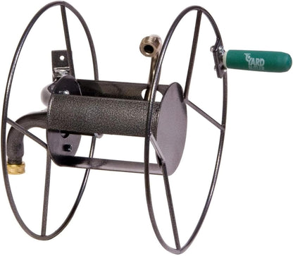 Wall Mounted Swivel Hose Reel, 90°, 75ft - Leakproof Hose Storage Solution - Durable Powder Coated Steel Construction - Rust Resistant Outdoor Watering Accessory - Tangle-Free Operation