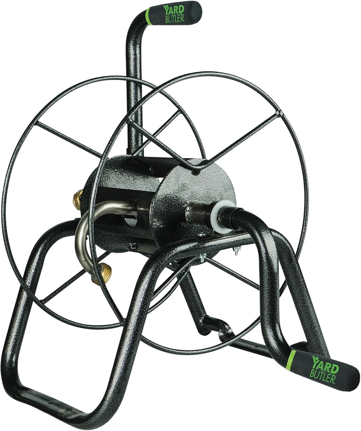 Wall Mounted Swivel Hose Reel, 90°, 75ft - Leakproof Hose Storage Solution - Durable Powder Coated Steel Construction - Rust Resistant Outdoor Watering Accessory - Tangle-Free Operation