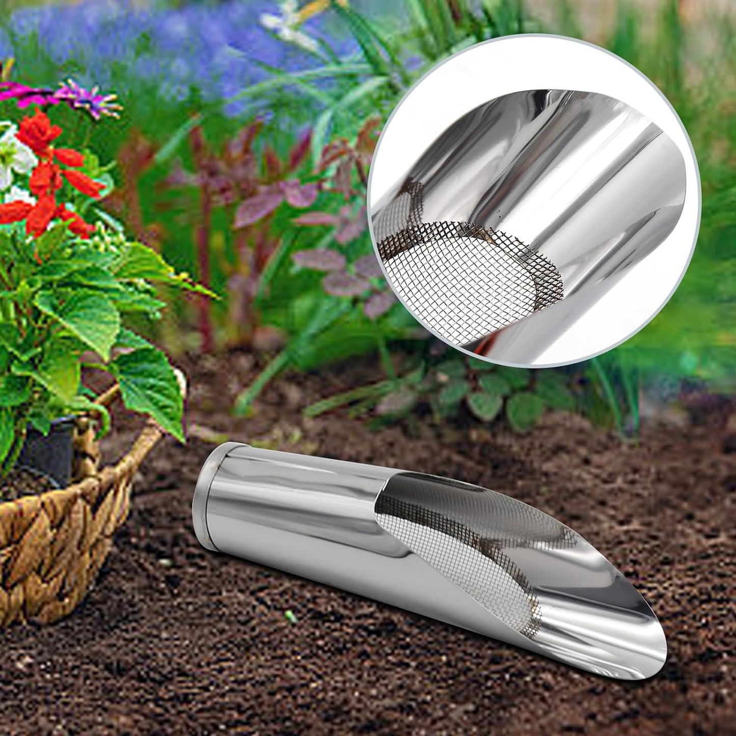 3Pcs Bonsai Soil Scoops Garden Bonsai Tool Bucket Shovel 3 Sizes Soil Scoops Soil Metal Spade Shovel Succulent Planting Potting Cup for Home Gardening Silver