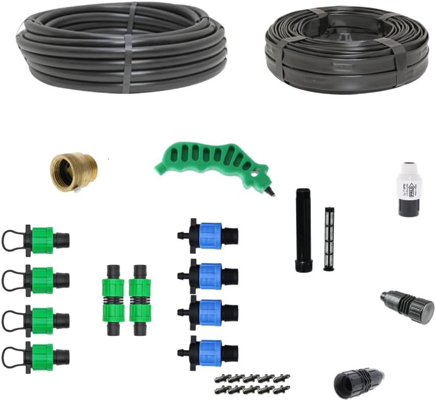 Drip Irrigation Kit for Row Crops - Kit Size : Premium