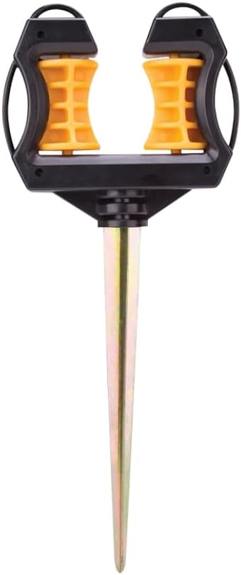 Deluxe Hose Guide Spike - Smooth Roller Mechanism Allows Garden Hose to Pass Plants/Shrubs Without Damaging Them - Solid Rust Proof Metal Spike - Keeps Hose from Kinking