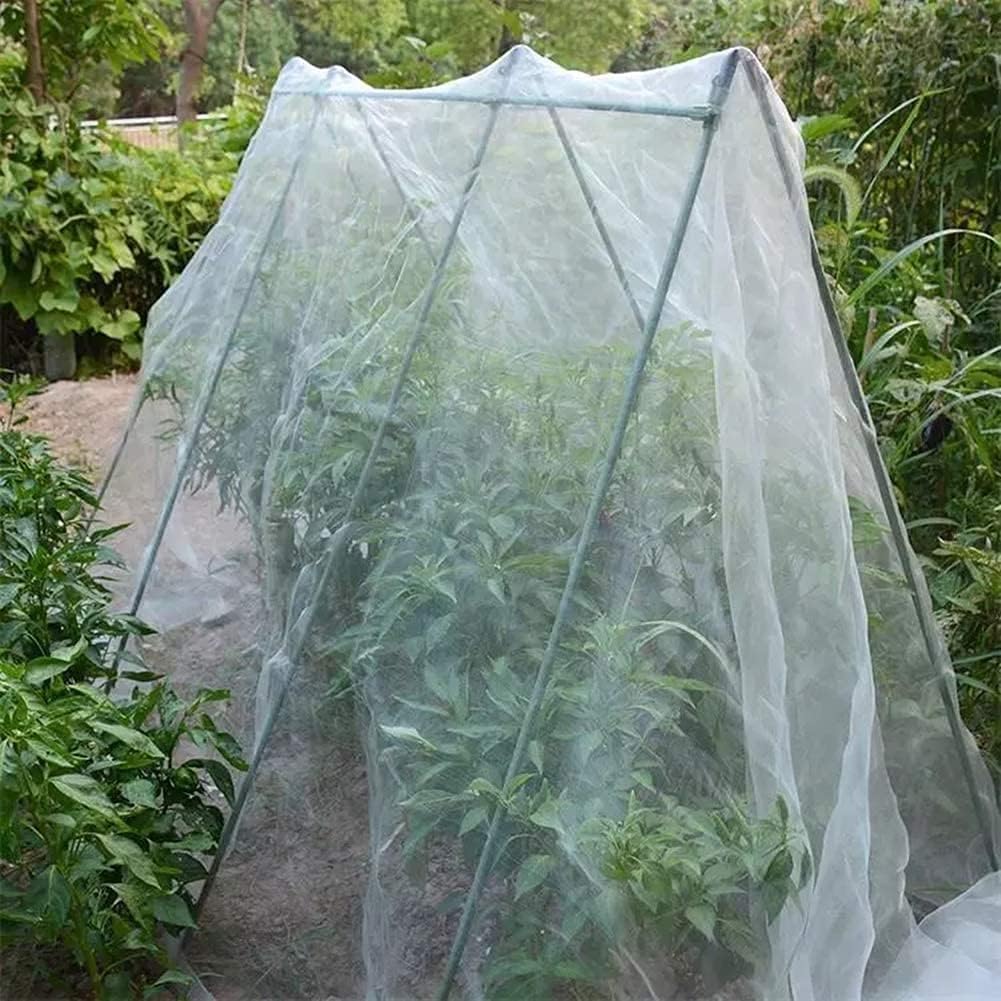 Garden Netting 6'x10' Insect Pest Barrier Bird Netting for Garden Protection,Row Cover Mesh Netting for Vegetables Fruit Trees and Plants,White - Colors A