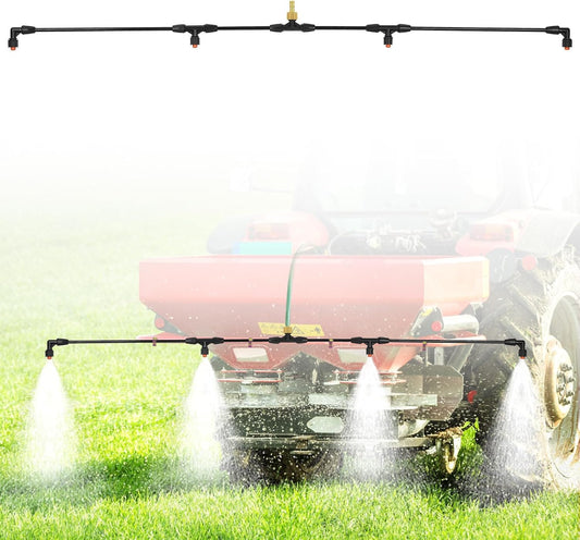 4 Nozzles Sprayer Boom Wand with 3/8 Inch Brass Barb, Sprayer Wand, Switchable 2 Nozzle Pattern, Lightweight, Up To 55.1 Inches Long, Sprayer wand, Suitable For Watering Large Areas In Gardens, Farms