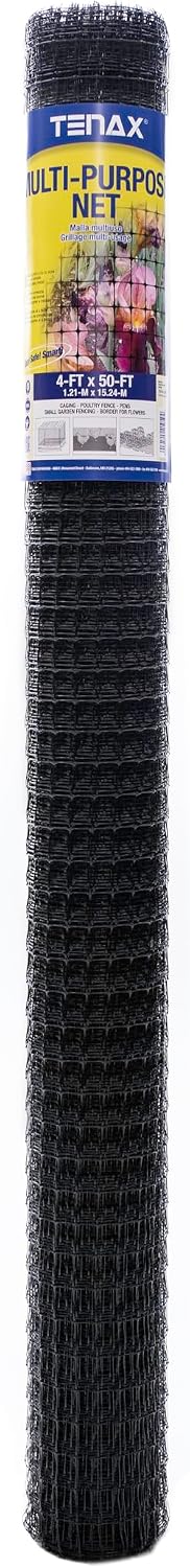 Multi-Purpose Netting - Black Plastic Mesh Netting - 2' x 25' - Polyethylene
