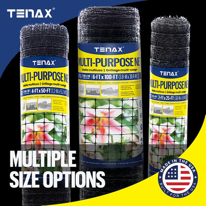 Multi-Purpose Netting - Black Plastic Mesh Netting - 2' x 25' - Polyethylene