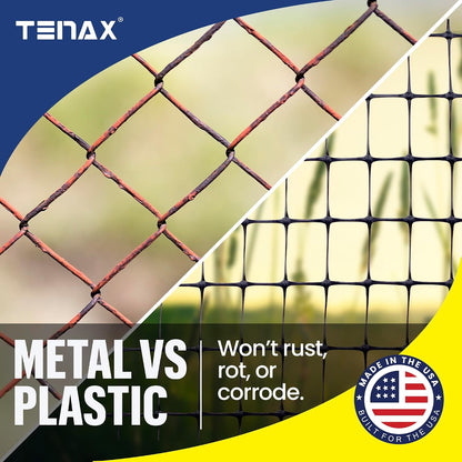 Multi-Purpose Netting - Black Plastic Mesh Netting - 2' x 25' - Polyethylene