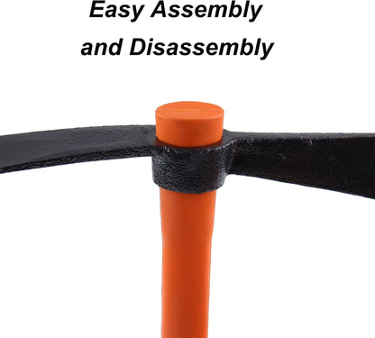 3 Sprongs Dual Head Rake Hoe with Heavy Duty Forged Adze and Ergonomic Non-Slip Handle for Loosening Soil, Gardening, Camping Outdoor 39mm/15-Inch