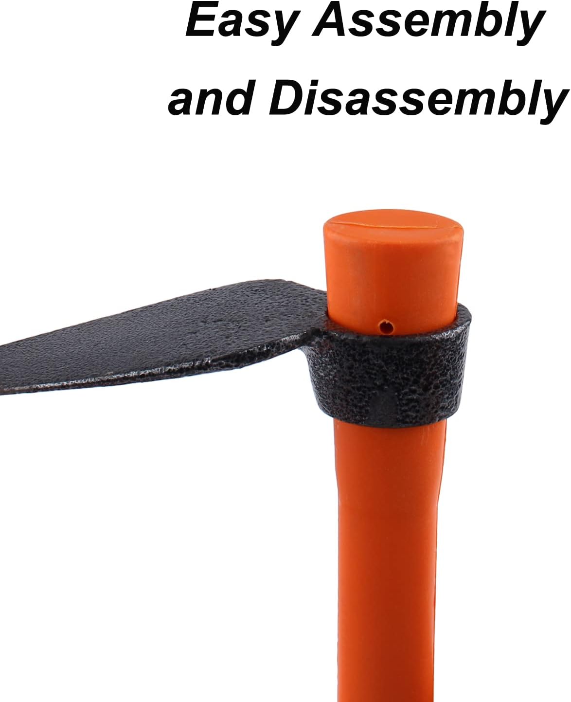 3 Sprongs Dual Head Rake Hoe with Heavy Duty Forged Adze and Ergonomic Non-Slip Handle for Loosening Soil, Gardening, Camping Outdoor 39mm/15-Inch