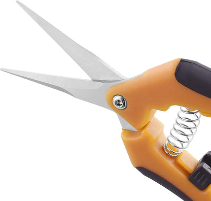 15 PCS 6.5 inch Garden Trimming Scissors, Gardening Hand Pruners with Straight Stainless Steel Precision Blades, Pruning Shears for Flowers Branches Precise Cuts, Green