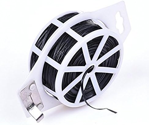 328 Feet (100m) Green Multi-Function Sturdy Garden Plant Twist Tie with Cutter Cable Tie Zip Tie black