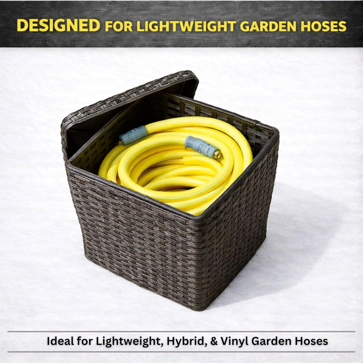 Garden 2-Wheel Hose Reel Cart, Residential Duty Hose Reel with Wheels, Outdoor Water Hose Reel for Backyard, Garden, or Lawn, Metal Hose Carts (175ft Hose Capacity)
