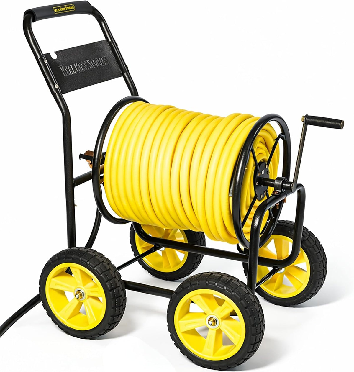 Garden 2-Wheel Hose Reel Cart, Residential Duty Hose Reel with Wheels, Outdoor Water Hose Reel for Backyard, Garden, or Lawn, Metal Hose Carts (175ft Hose Capacity)
