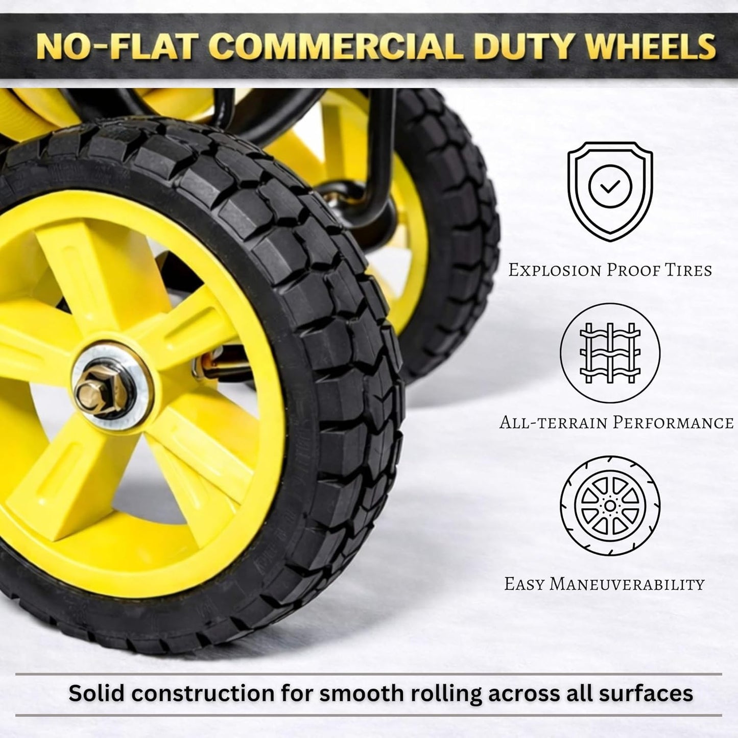 Garden 2-Wheel Hose Reel Cart, Residential Duty Hose Reel with Wheels, Outdoor Water Hose Reel for Backyard, Garden, or Lawn, Metal Hose Carts (175ft Hose Capacity)
