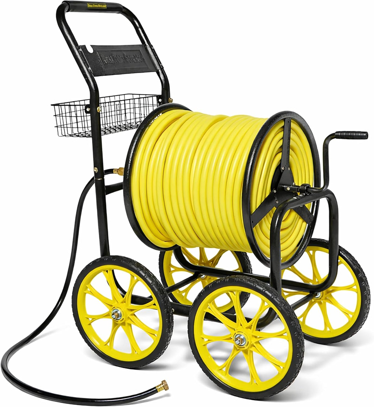 Garden 2-Wheel Hose Reel Cart, Residential Duty Hose Reel with Wheels, Outdoor Water Hose Reel for Backyard, Garden, or Lawn, Metal Hose Carts (175ft Hose Capacity)