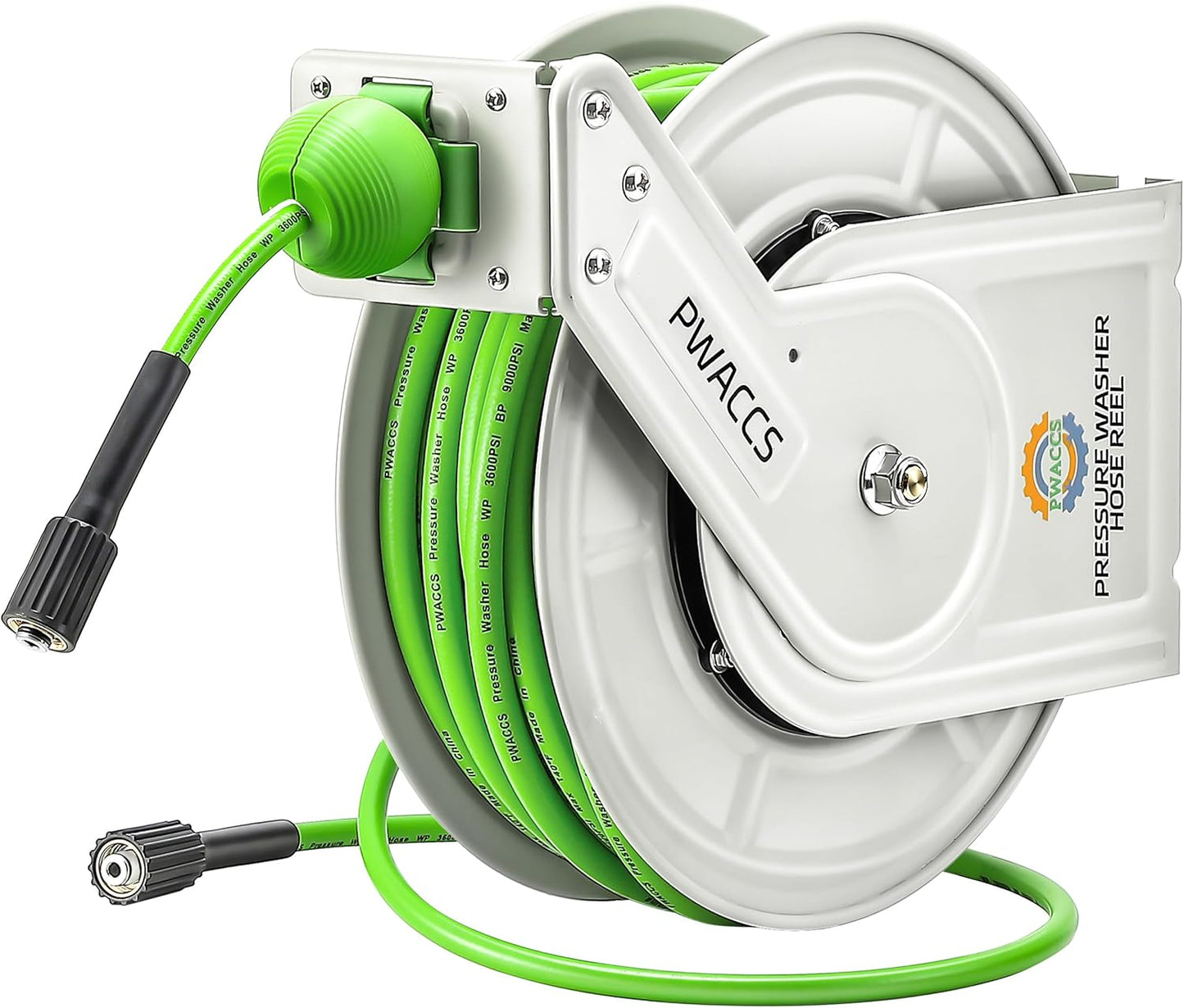 Retractable Pressure Washer Hose Reel, 1/4" x 60ft