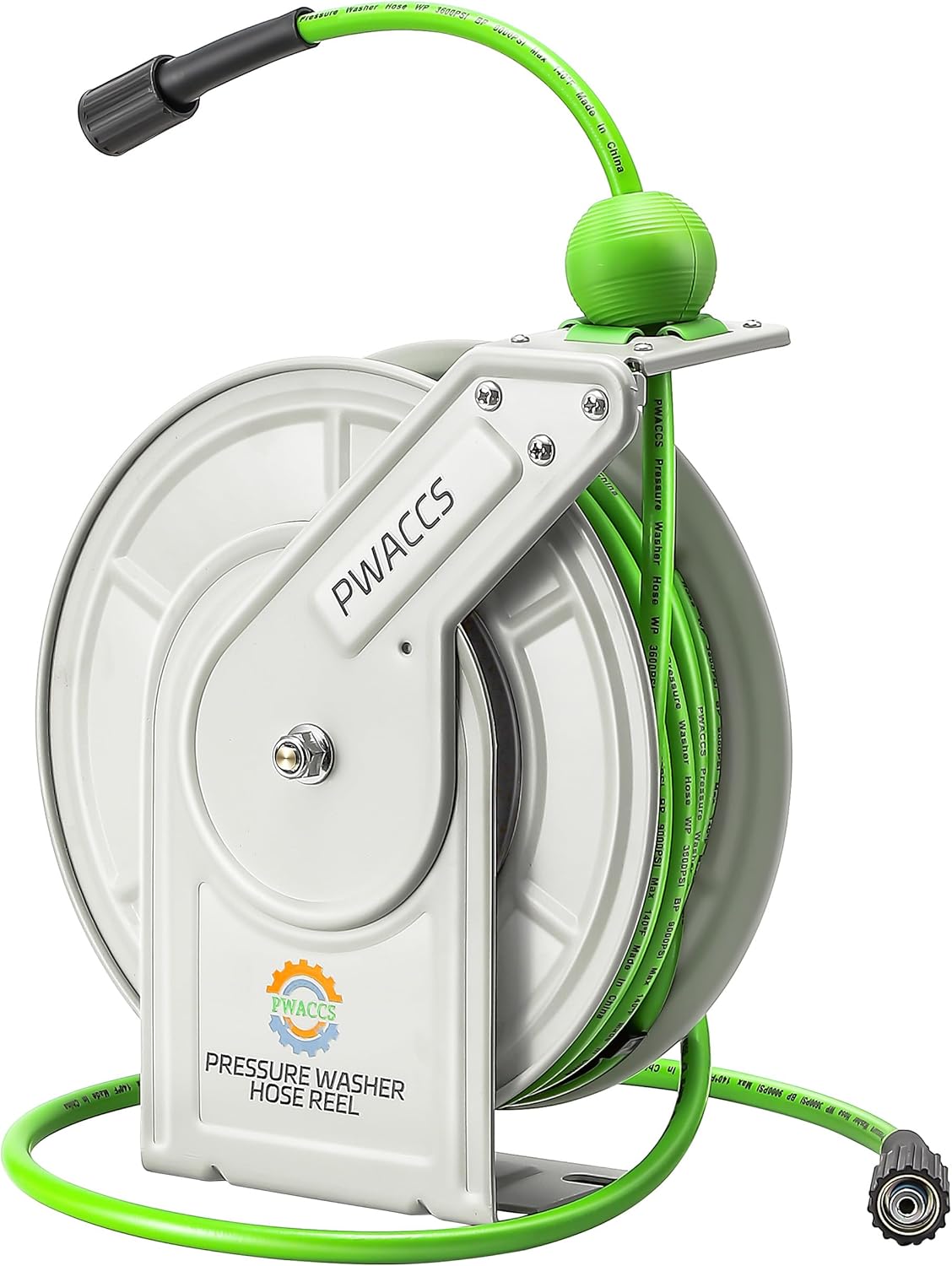 Retractable Pressure Washer Hose Reel, 1/4" x 60ft